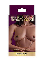 Затискачі на соски з ланцюжком Taboom Tweezers With Chain, сріблясті, фото 6