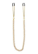 Затискачі на соски з ланцюжком Taboom Tweezers With Chain, золотисті, фото 4