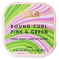 Zola Валики для ламинирования Round Curl Pink & Green (S, S1, M, M1, L, L1, XL, XL1)