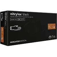 Mercator Nitrylex Black Рукавички нітрілові без пудри чорні XL, 100 шт