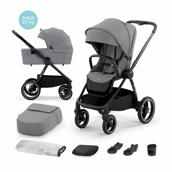 Універсальна коляска 2в1 KiderKraft Nea Platinum Grey, фото 1