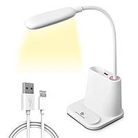 Розумна настільна сенсорна світлодіодна лампа 3в1 з PowerBank Біла