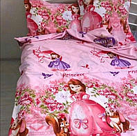 Детский комплект постельного белья кроватку люльку комплект 110х140 Принцесса София прекрасная бязь голд люкс