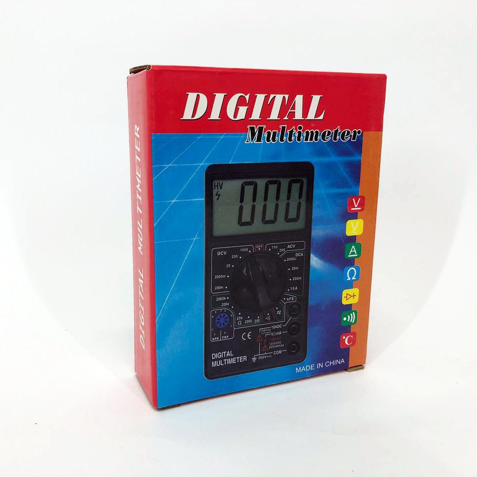 Мультиметр із захистом Digital Tech DT700D, Мультиметр тестер напруги, Мультиметр AI-276 для дому, фото 1