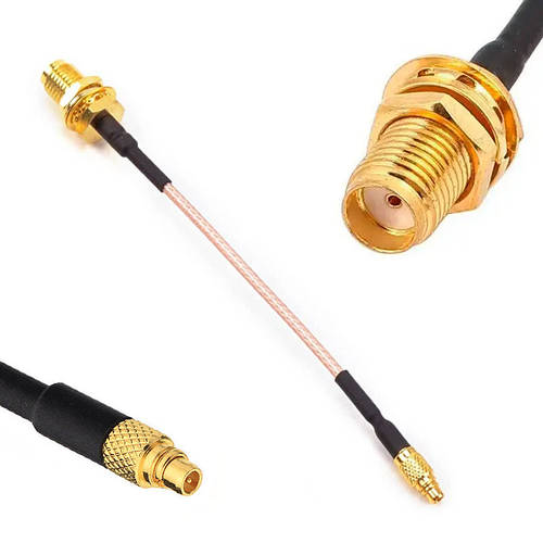 Кабель антенний SMA Female (мама) - MMCX Male 10см 100мм перехідник ...