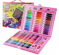 Художественный детский набор для рисования Art set на 150 предметов, маркеры, краски, карандаши, Видеообзор!
