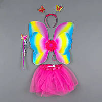 Карнавальный костюм Бабочки Феи цветов розовый