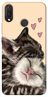 Чехол с принтом на Хуавей П Смарт Плюс cats love / Чехол с принтом на Huawei P Smart Plus