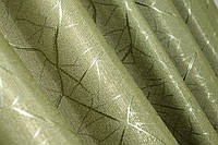 Шторная ткань лён рогожка, коллекция "Саванна". Высота 2,8м. Цвет оливковый. Код 637ш