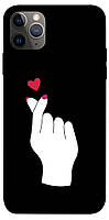 Чехол с принтом на Айфон 12 Про сердце в руке / Чехол с принтом на iPhone 12 Pro