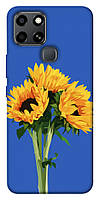 Чехол с принтом на Инфиникс Смарт 6 bouquet of sunflowers / Чехол с принтом на Infinix Smart 6