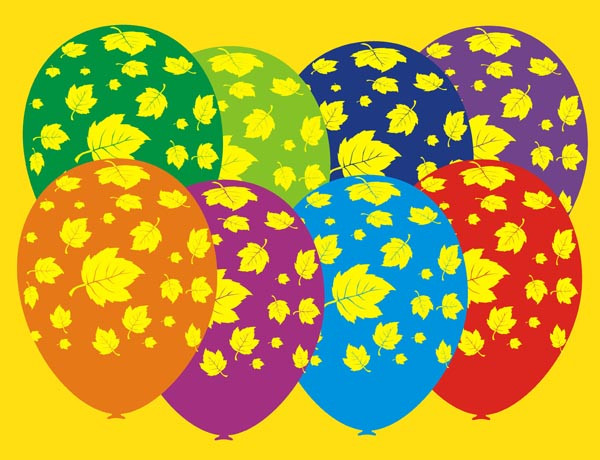 12" (30 см) Листя пастель асорті