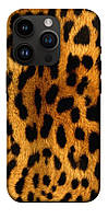 Чехол с принтом на Айфон 14 Про леопардовый принт / Чехол с принтом на iPhone 14 Pro