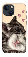 Чехол с принтом на Айфон 13 мини cats love / Чехол с принтом на iPhone 13 mini