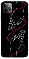 Чехол с принтом на Айфон 12 Про Макс плетение рук / Чехол с принтом на iPhone 12 Pro Max