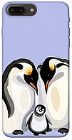Чехол с принтом на Айфон 7 Плюс / Айфон 8 Плюс penguin family / Чехол с принтом на iPhone 7 plus / iPhone 8