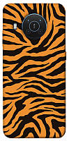 Чехол с принтом на Нокия икс 10 / Нокия икс 20 tiger print / Чехол с принтом на Nokia X10 / Nokia X20