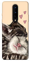 Чехол с принтом на Ван Плюс 8 cats love / Чехол с принтом на OnePlus 8