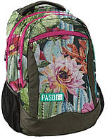 Яркий женский городской рюкзак 22L PASO 18-2808LO с цветами
