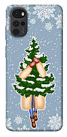 Чехол с принтом на Моторола Мото Джи 22 christmas tree / Чехол с принтом на Motorola Moto G22