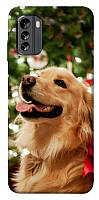 Чехол с принтом на Нокия джи 60 new year dog / Чехол с принтом на Nokia G60
