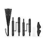 Набір БДСМ Bedroom Fantasies: Kinky Bondage Set 5-piece, наручники, поножі, пов’язка, флогер, свічки, фото 2