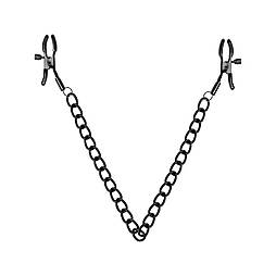 Затискачі для сосків Bedroom Fantasies Nipple Clamps with Chain — Black