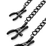 Затискачі для сосків і клітора Bedroom Fantasies Nipple&Clit Clamps — Black, фото 2