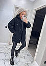 Модна жіноча трендова куртка-піджак баранчик з капюшоном єврозима "Трейсі", фото 2