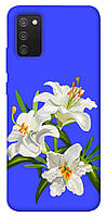 Чехол с принтом на Самсунг Галакси А02с three lilies / Чехол с принтом на Samsung Galaxy A02s