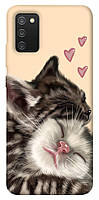 Чехол с принтом на Самсунг Галакси А02с cats love / Чехол с принтом на Samsung Galaxy A02s