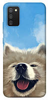 Чехол с принтом на Самсунг Галакси А02с samoyed husky / Чехол с принтом на Samsung Galaxy A02s