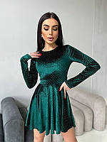 Женское стильное платье миди ткань: бархат с блёстками Мод 088