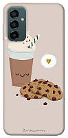 Чехол с принтом на Самсунг Галакси М14 кофе с печеньем / Чехол с принтом на Samsung Galaxy M14 5G