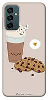 Чехол с принтом на Самсунг Галакси М13 кофе с печеньем / Чехол с принтом на Samsung Galaxy M13 4G