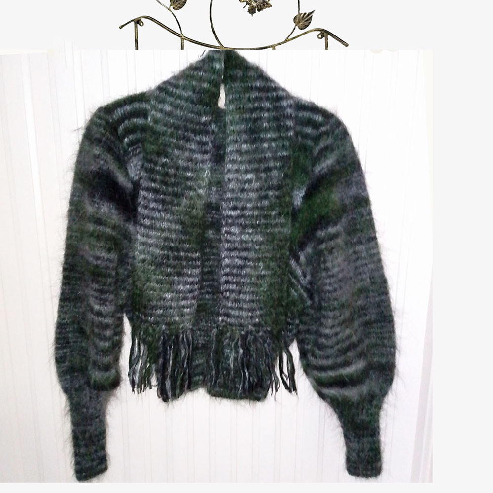 Джемпер жіночий ручної в'язки з королівського мохера, фото 1