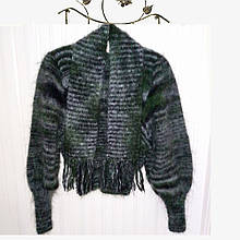 Джемпер жіночий ручної в'язки з королівського мохера