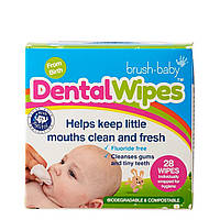 Brush-Baby Детские дентальные салфетки Dental Wipes, 28 шт