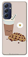 Чехол с принтом на Самсунг Галакси М54 кофе с печеньем / Чехол с принтом на Samsung Galaxy M54 5G