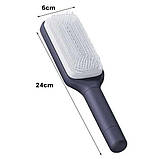 Гребінець для волосся з функцією самоочищення Чорний, фото 3