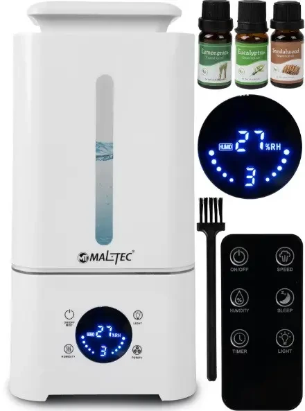 Ультразвуковий зволожувач повітря (іонізатор) з пультом керування MALTEC WT-3400KW Польща, фото 1
