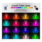 Лампа-нічник декоративна з пультом RGB Crystal Rose Ambience, фото 4
