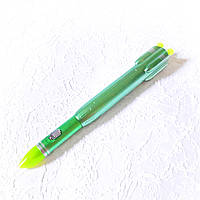 Ручка 3в1 гелевая Ракета зеленая с фонариком синяя паста 0.38мм арт.BP-9388-1