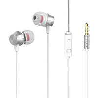 Наушники Hoco M51 Proper sound universal earphones with mic White (M51)