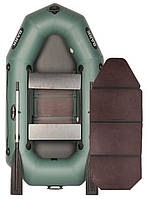 Надувная лодка ПВХ Барк В-230D гребная, двухместная со слань-книжкой