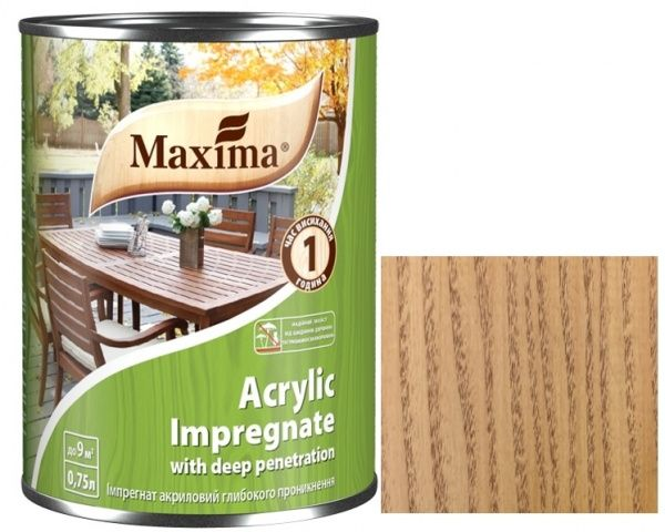 Імпрегнат Maxima акриловий глибокого проникнення, сосна, 0,75 л, фото 1