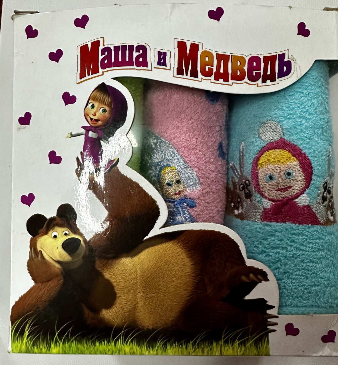 Дитячі Турецькі рушники "Маша і ведмідь"6 шт.