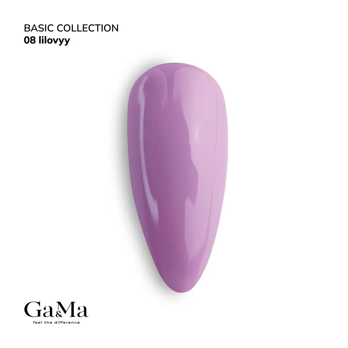 Гель-лак для нігтів ліловий Ga&Ma Basic collection 008 lilovyy, 10 мл, фото 1