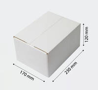 Коробка 4х клапанна з 5-шарового картону П32 230*170*120 мм, біла