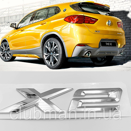 Емблема (шильдік, логотип) кришки багажнику BMW (БМВ) X2 series (F39, U10) - NEW Хром, фото 1